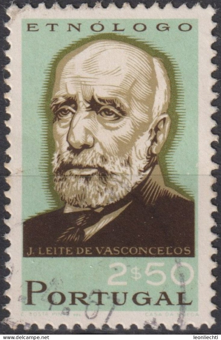 1966 Portugal ° Mi:PT 1020, Sn:PT 988, Yt:PT 1001, J Leite De Vasconcelos (1858-1941) Linguist, Ethnologist - Gebraucht