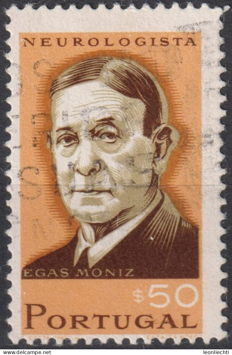 1966 Portugal ° Mi:PT 1016, Sn:PT 984, Yt:PT 997, Antonio Egas Moniz (1874-1955) Neurologist - Usati