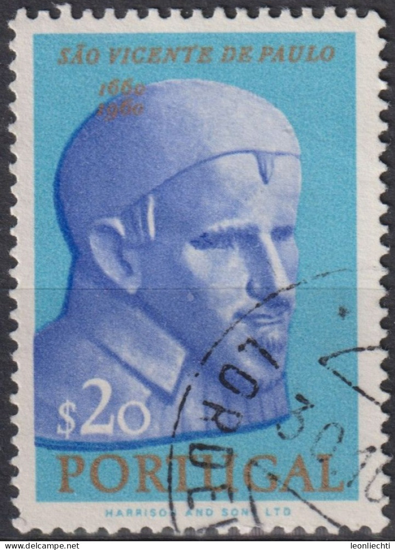 1963 Portugal ° Mi:PT 941, Sn:PT 909, Yt:PT 922, 3rd Centenary Of Death Of Saint Vicent De Paul - Gebruikt