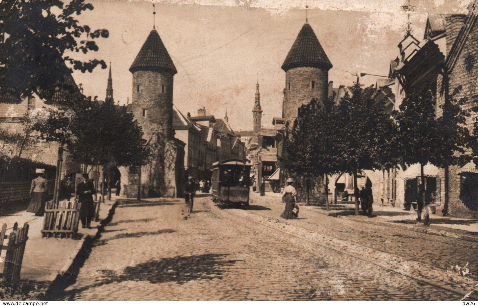 Tallinn (Estonie, Eesti) Reval - Lehmpforte, Tramway - Photo J. Christin - Carte De 1912 - Estonie