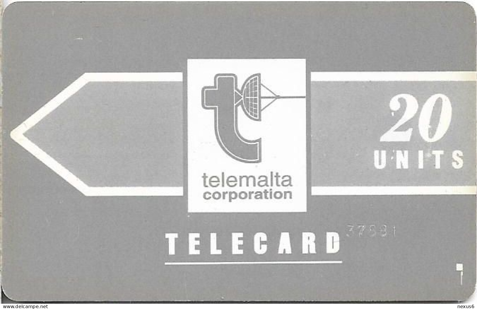 Malta - Maltacom - Melita Cable Television, SC5, Cn.37881, 03.1992, 20U, 10.875ex, Used - Malte