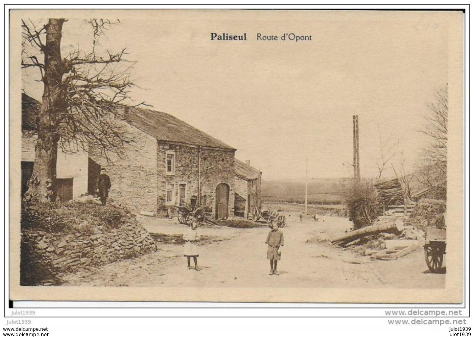 PALISEUL ..-- Route D ' OPONT . 1927 Vers BRAINE - LE - CHATEAU ( Melle Gisèle FORTEMPS ) . Voir Verso . - Paliseul