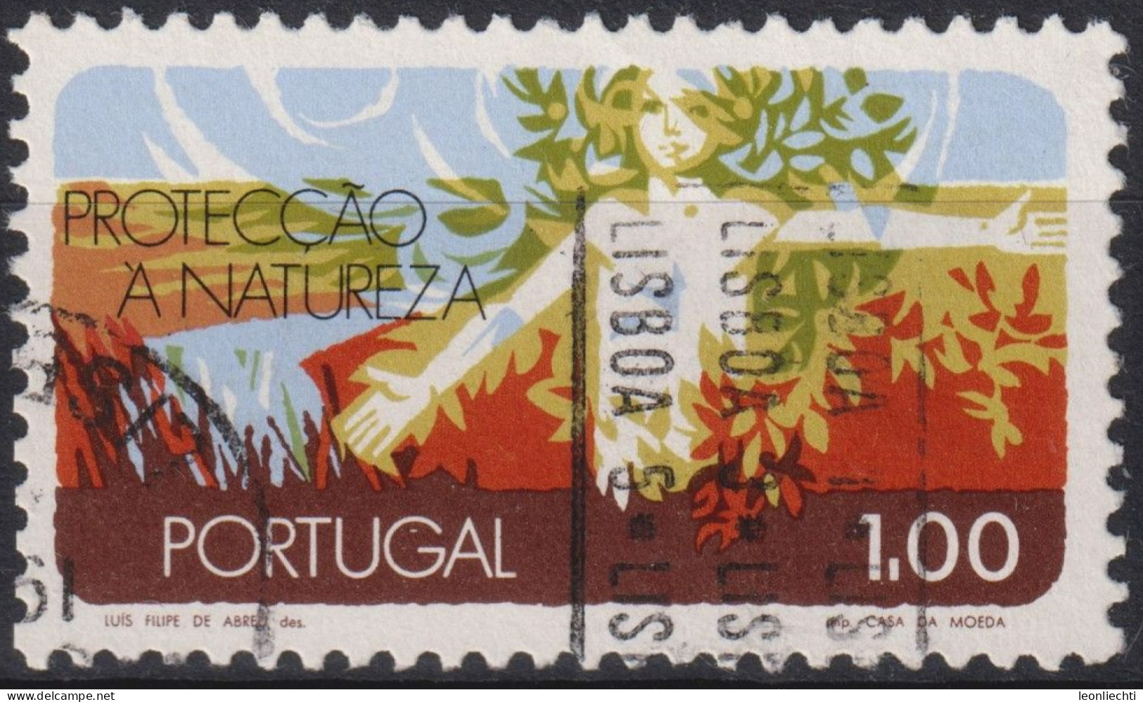 1971 Portugal ° Mi:PT 1152, Sn:PT 1119, Yt:PT 1132, "Human Being And Nature" - Gebraucht