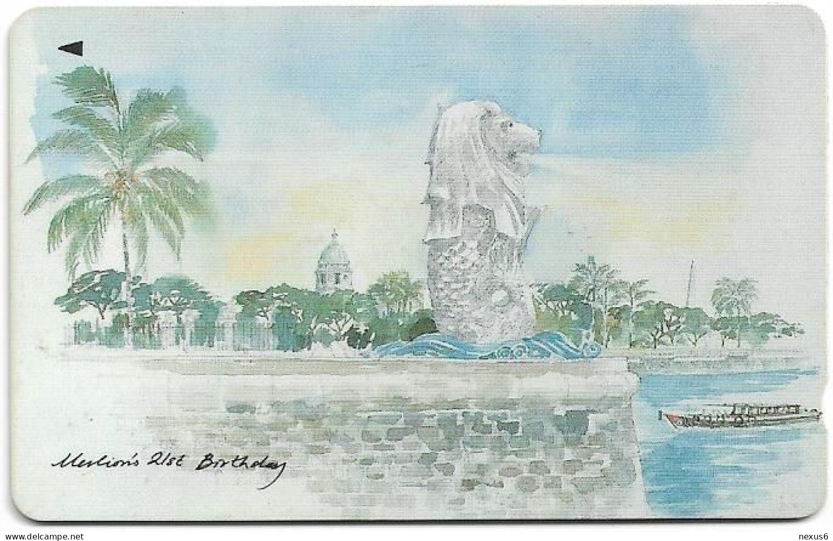 Singapore - Merlion 21Th Birthday - 31SIGA - 1993, 55.000ex, Used - Singapour