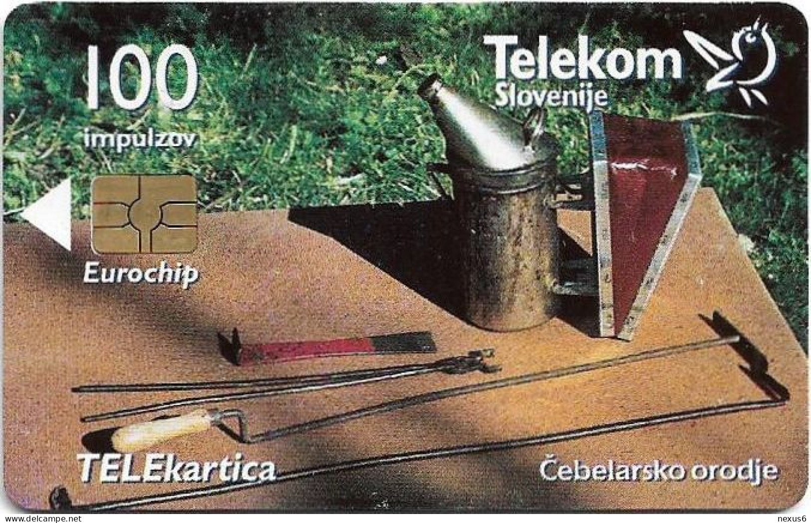 Slovenia - Telekom Slovenije - Čebelarsko Orodje, Gem5 Red, 09.2001, 100Units, 4.985ex, Used - Slovénie