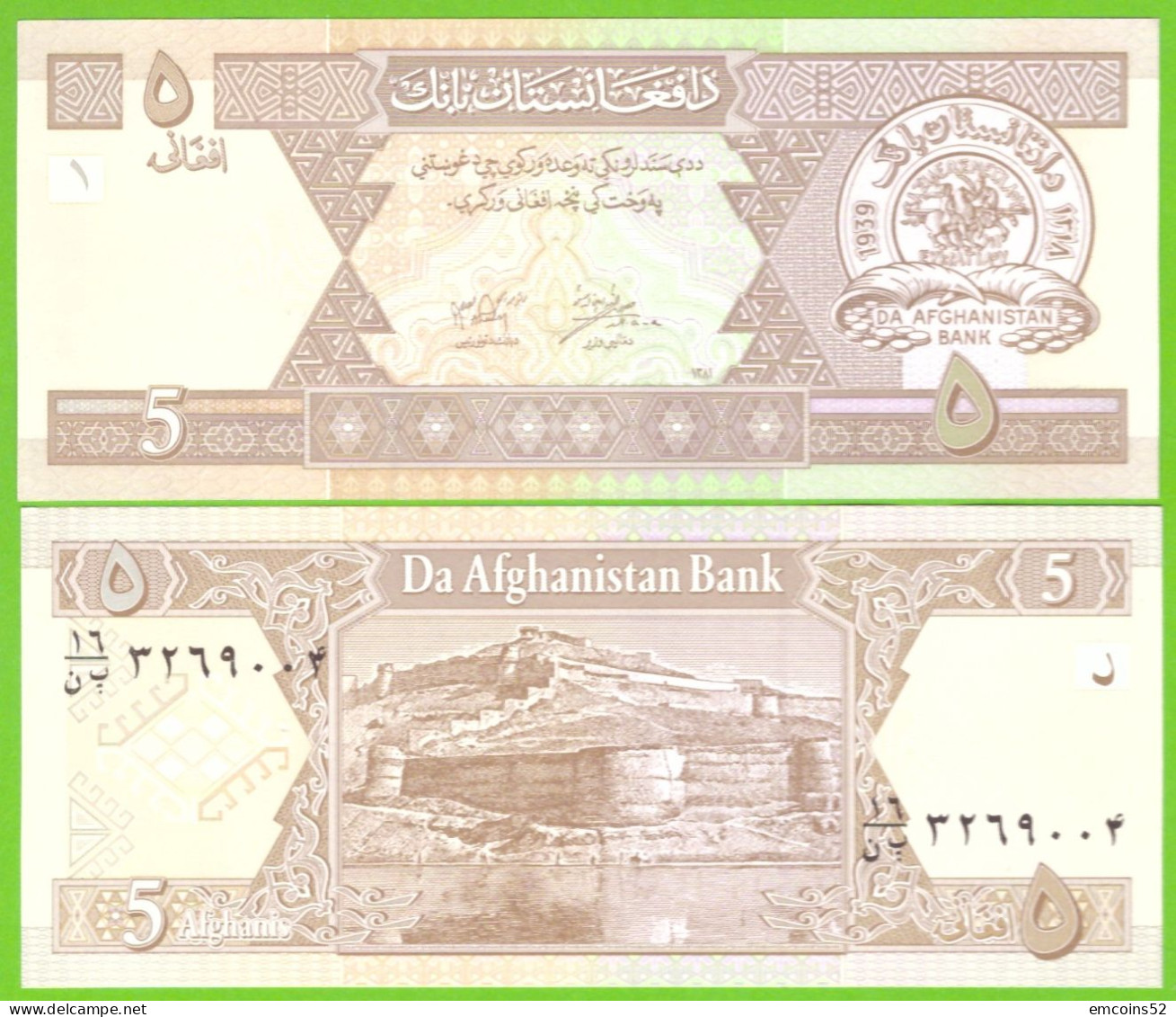 AFGHANISTAN 5 AFGHANIS 2002 P-66  UNC - Afghanistan