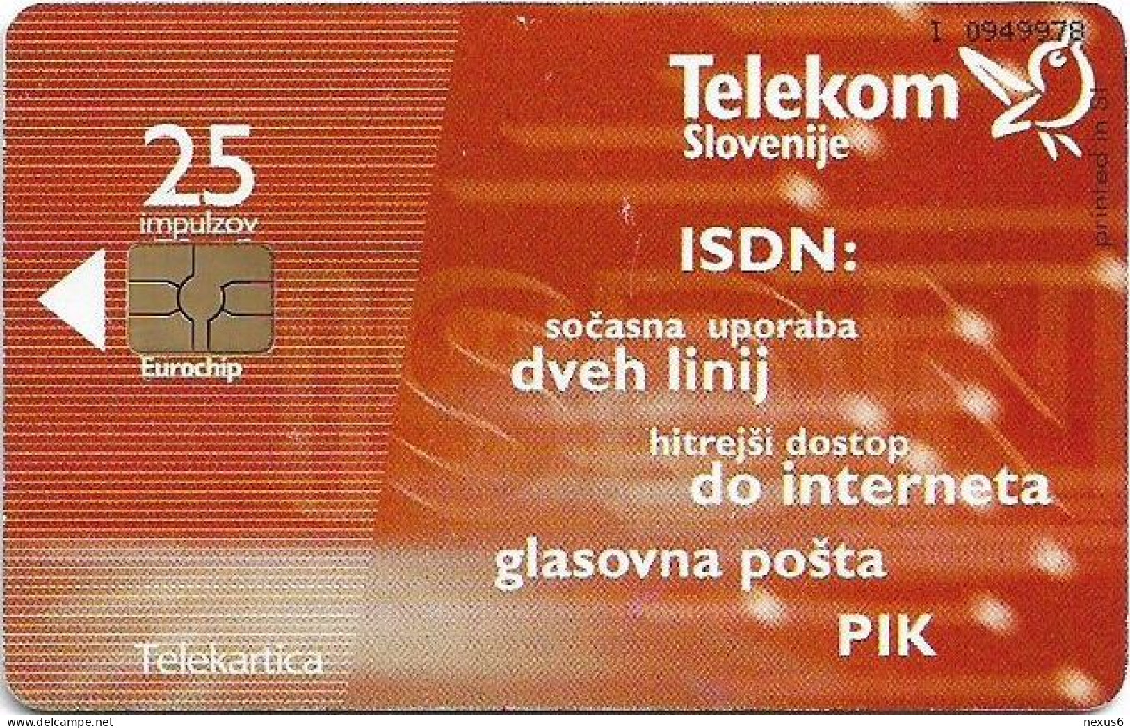 Slovenia - Telekom Slovenije - Isdn, Kdo Pravi, Gem5 Red, 12.2002, 25Units, 5.980ex, Used - Slowenien