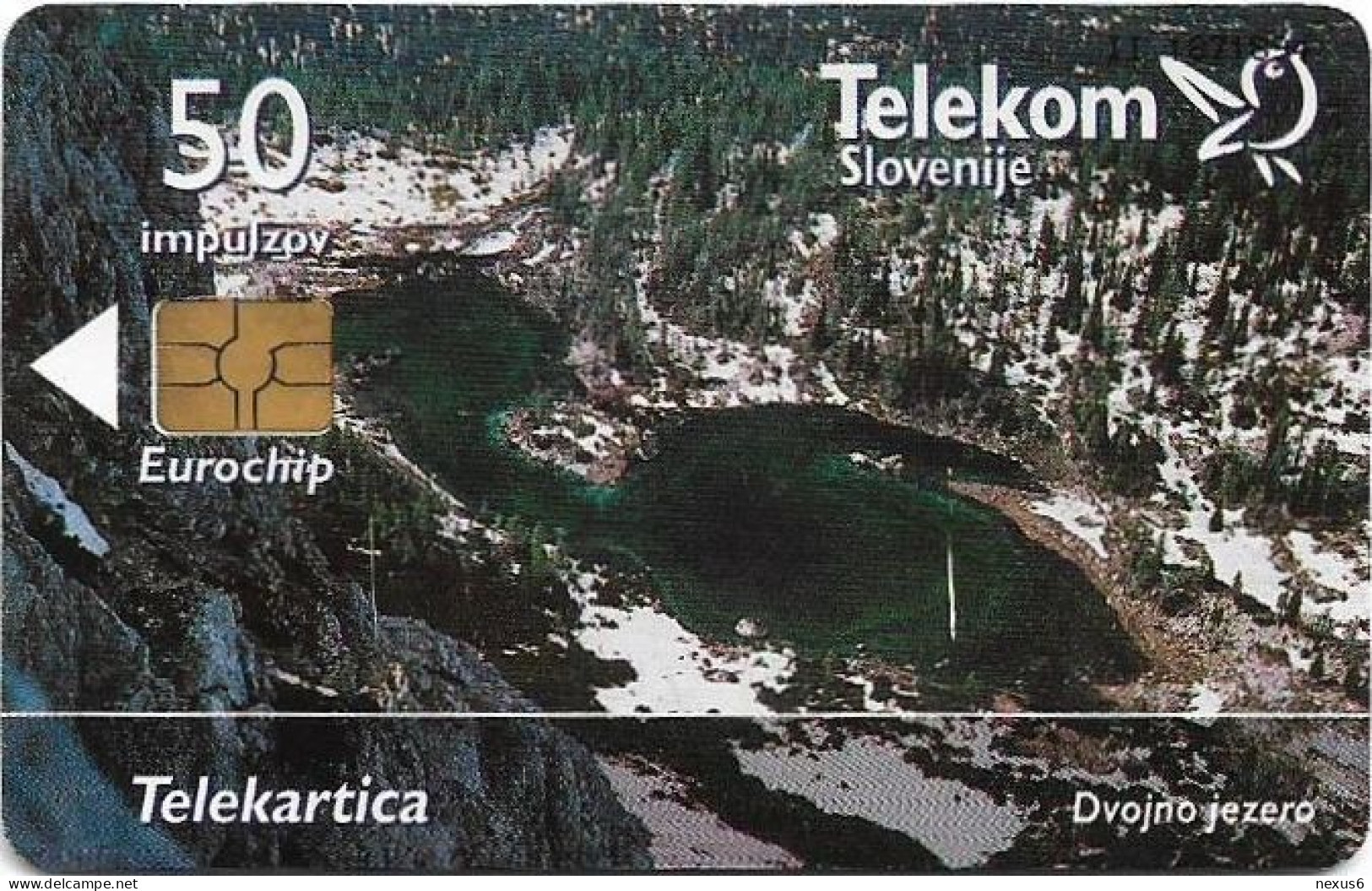 Slovenia - Telekom Slovenije - Lakes - Dvojno Jezero, Gem5 Black, 06.2003, 50Units, 4.977ex, Used - Slovénie
