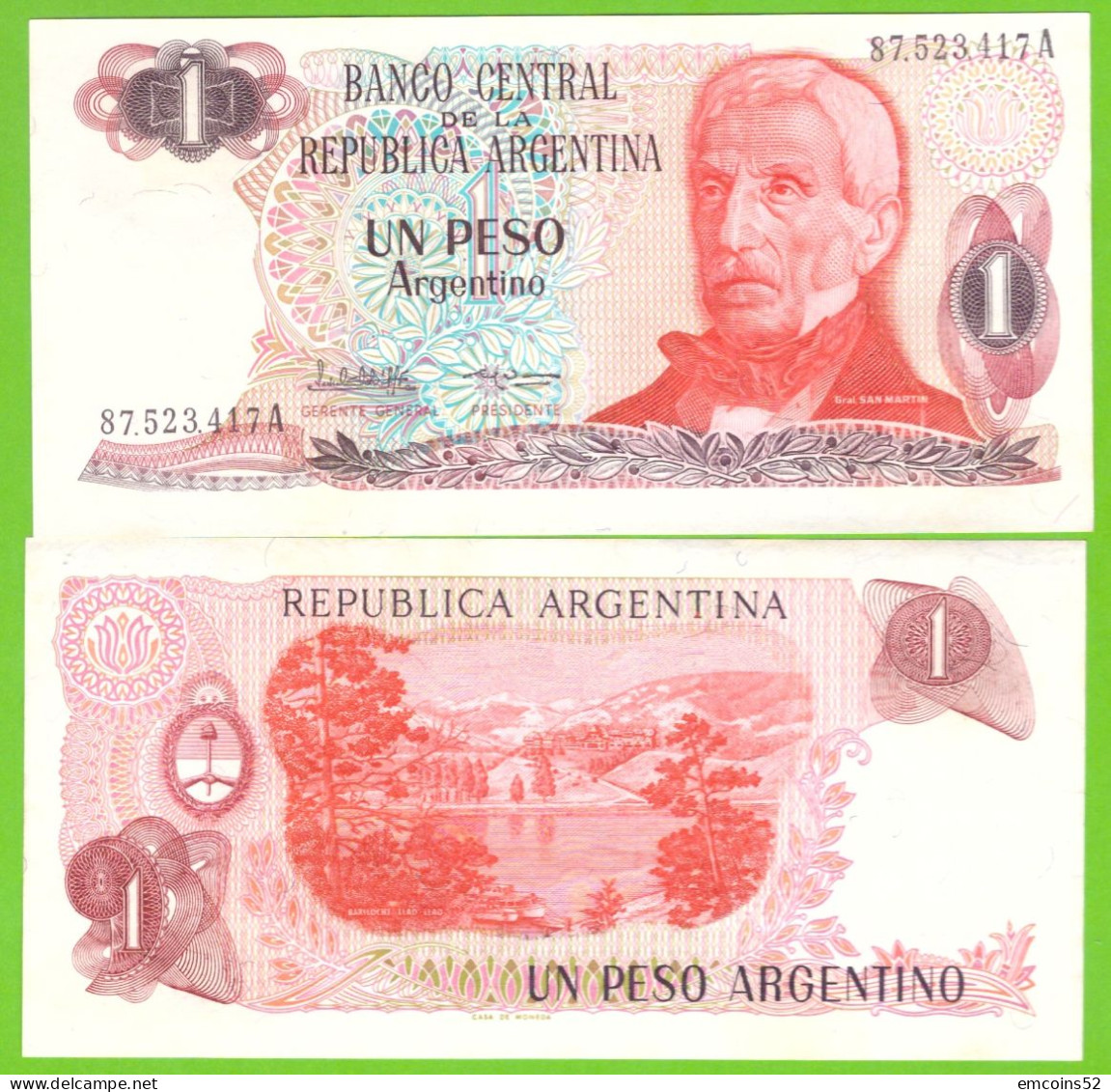 ARGENTINA 1 PESO 1983/1984 P-311a(2)  UNC - Argentine