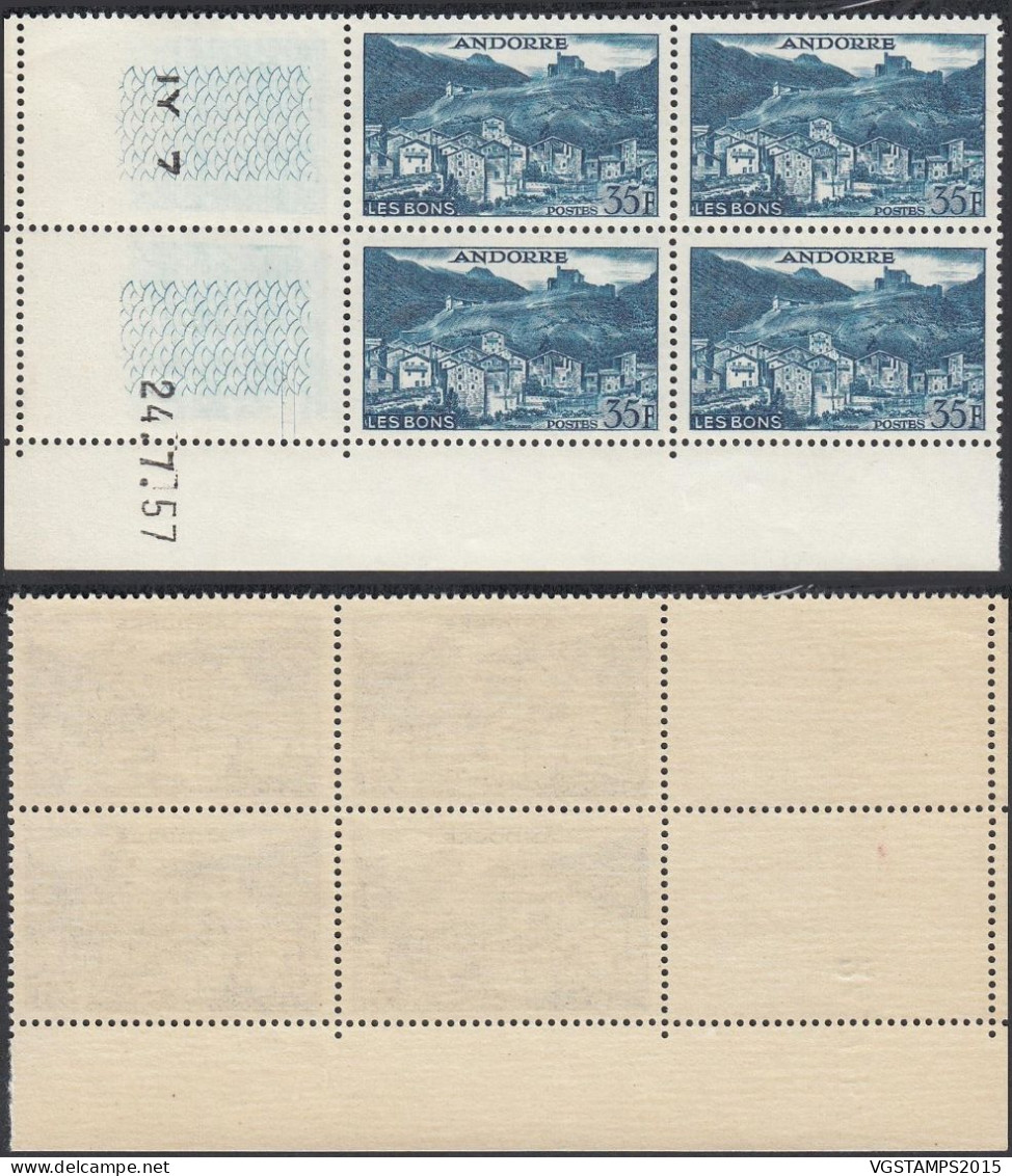 Andorre 1957- Andorre Française- Timbres Neufs. Yvert Nr.: 150 A. Michel Nr.: 161 Coin Daté .... (EB) AR-01630 - Neufs