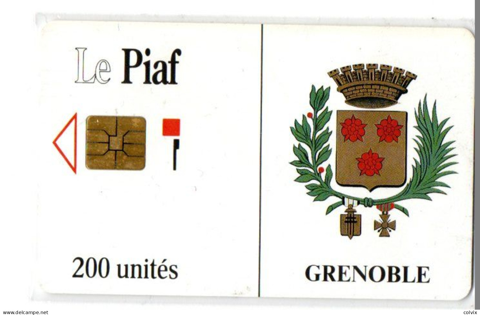 PIAF GRENOBLE Ref PIAF 38000-9 Date 07/92 200 U SO3  Tirage 1000 Ex - Scontrini Di Parcheggio