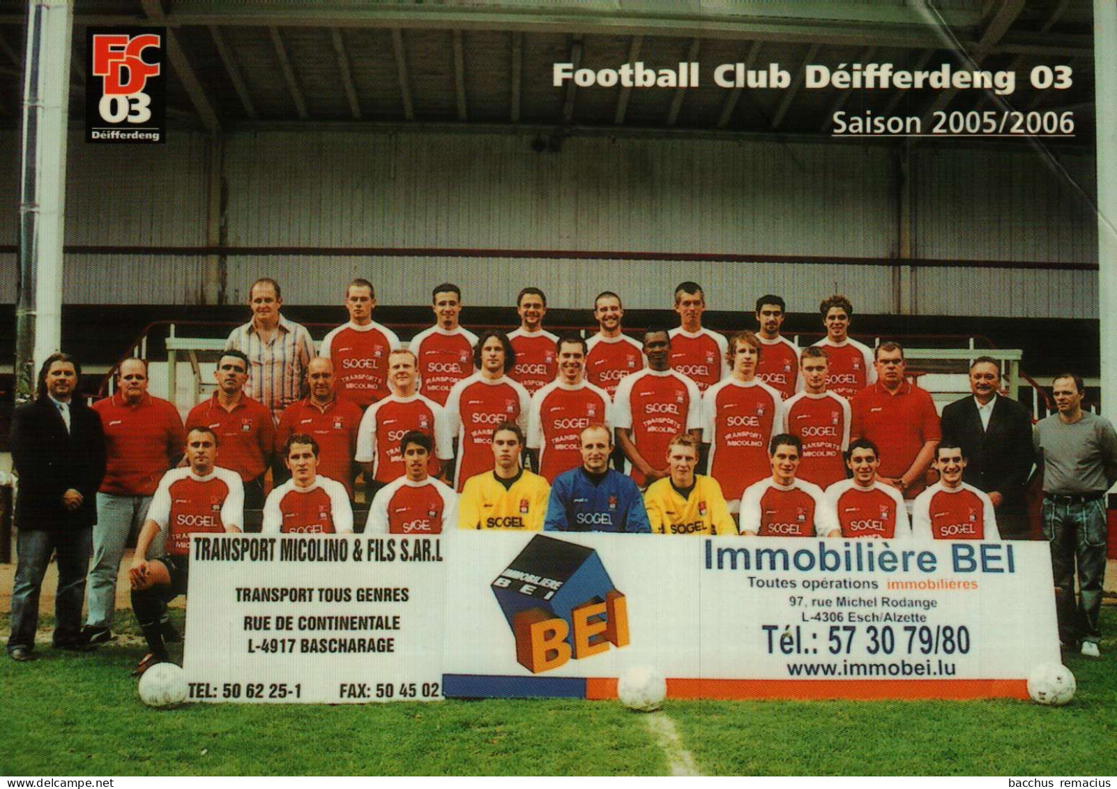 DIFFERDANGE - Football Club Déifferdeng 03 - Équipe Saison 2005/2006 - Differdange