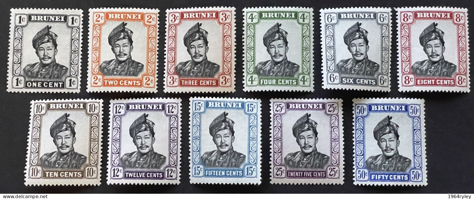 BRUNEI - MH* - 1964-1970  -  # 101/111  WATERMARKED 314 - Brunei (1984-...)