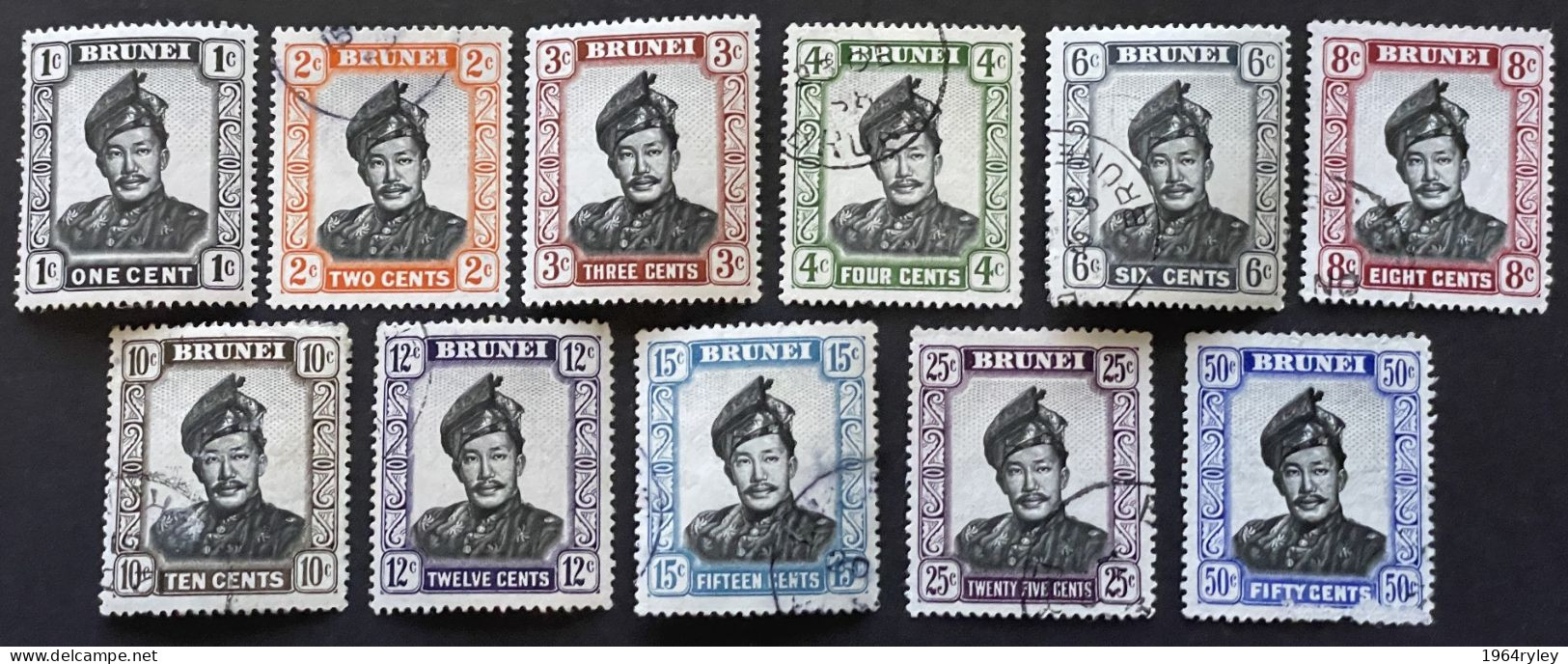 BRUNEI - (0) - 1952  -  # 83/92 - 50C INCLUDED AS FILLER - 1C IS MH* - Brunei (1984-...)