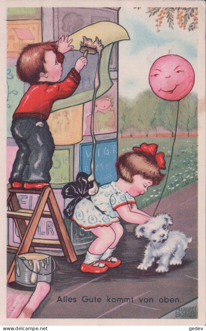 Margret Boriss, Enfants Et Petit Chien, Humour (334) - Boriss, Margret