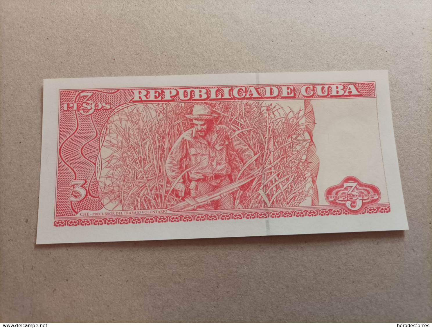 Billete De Cuba De 3 Pesos, Año 2005, UNC - Cuba