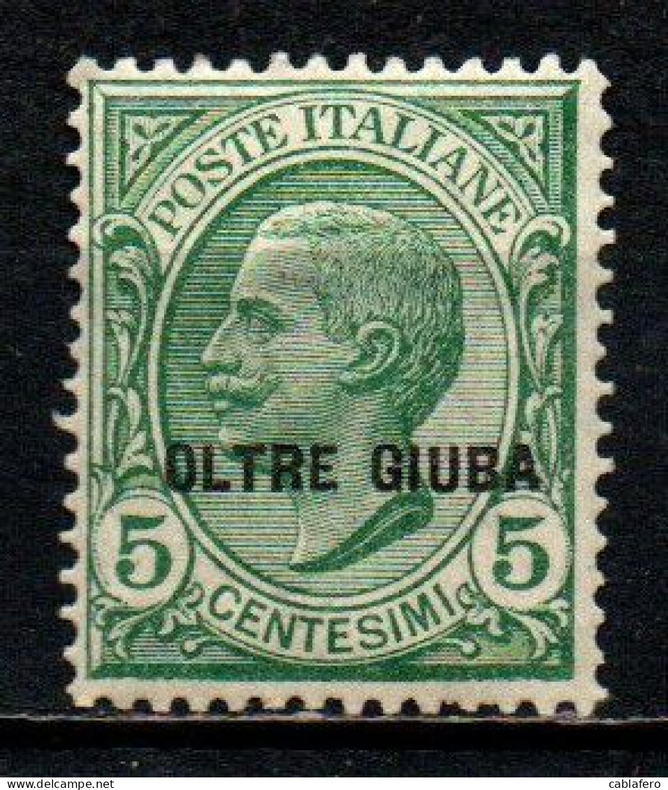 ITALIA - OLTRE GIUBA - 1925 - LEONI DA 5 CENT. - MNH - Oltre Giuba