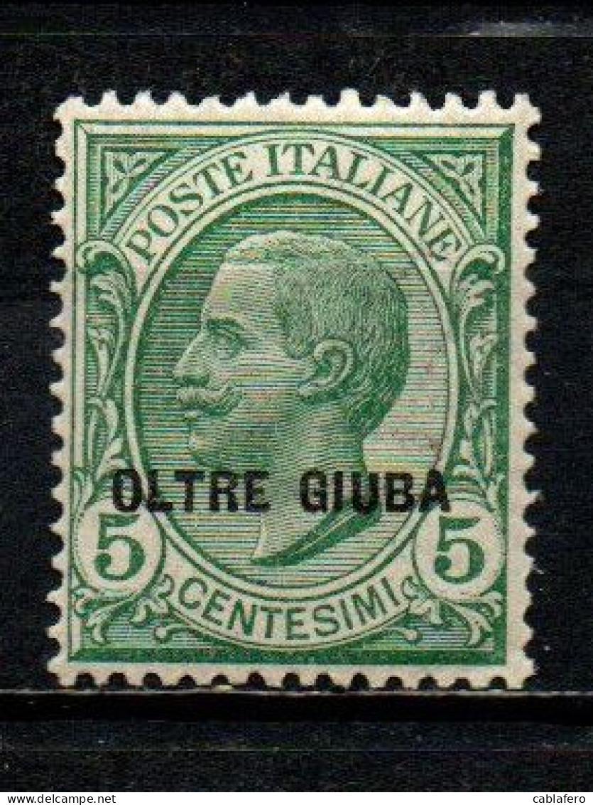 ITALIA - OLTRE GIUBA - 1925 - LEONI DA 5 CENT. - MNH - Oltre Giuba