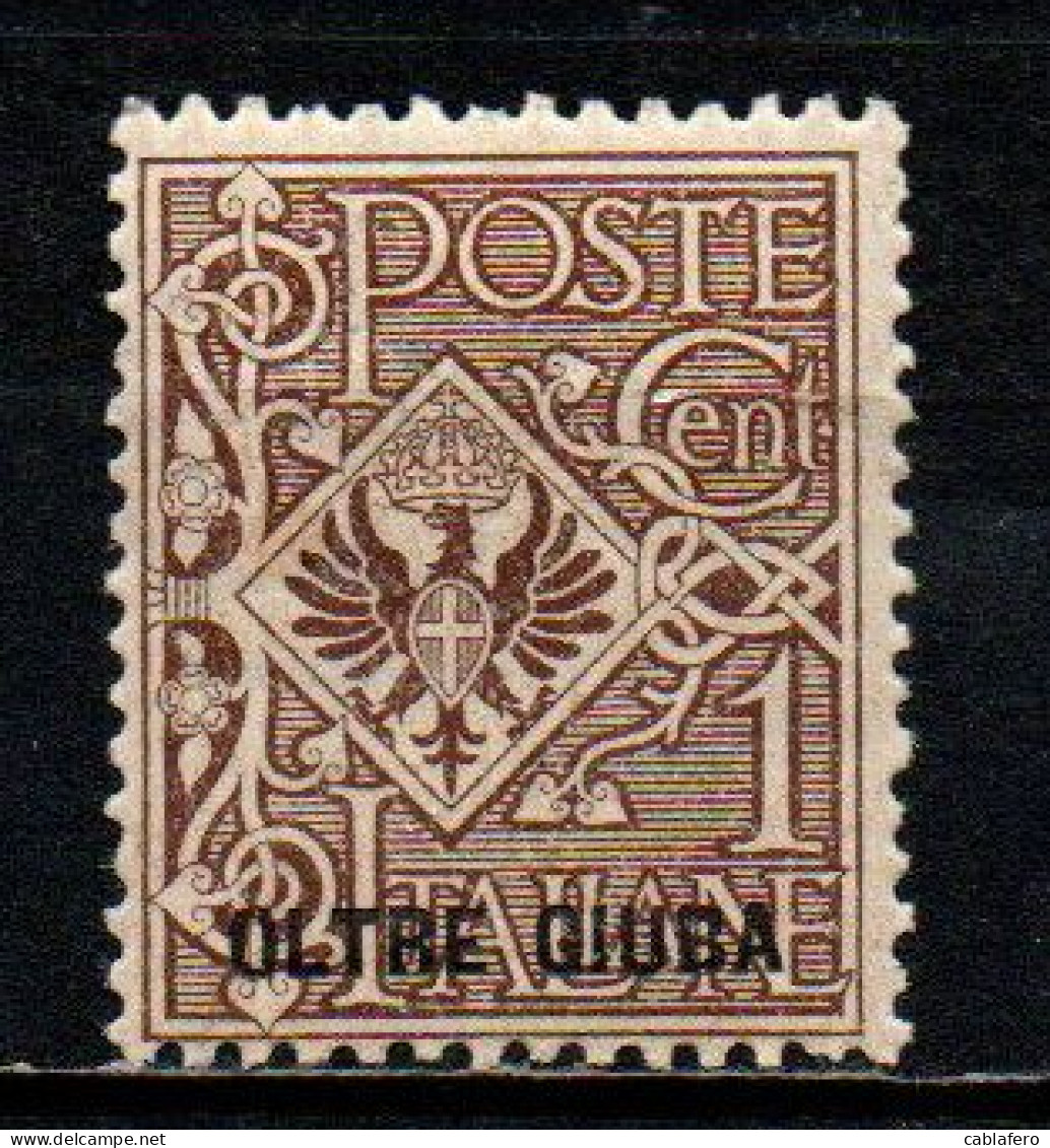 ITALIA - OLTRE GIUBA - 1925 - AQUILA REALE - STEMMA 1 CENT. - MNH - Oltre Giuba