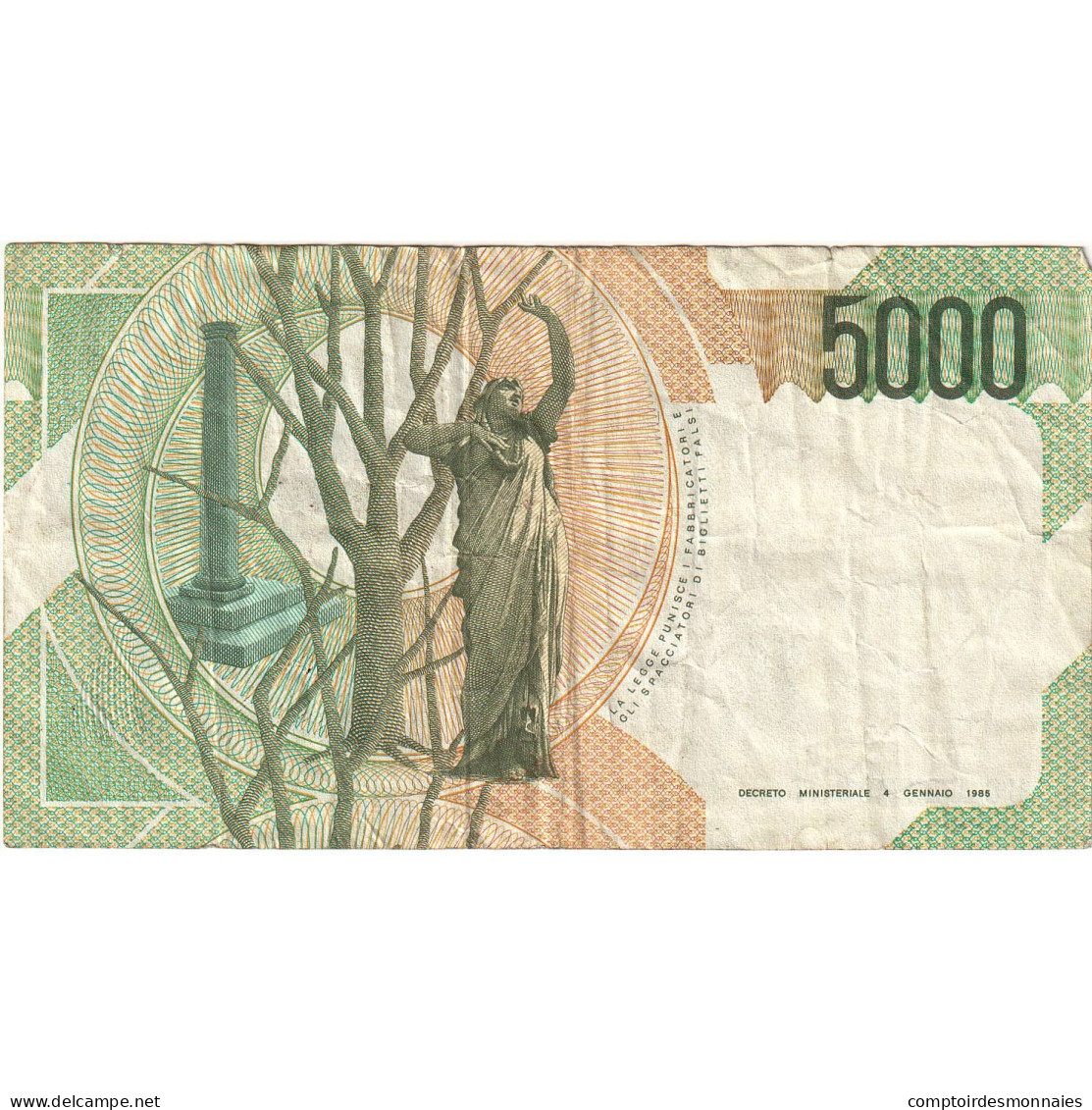 Billet, Italie, 5000 Lire, 1985, 1985-01-04, KM:111b, TTB - 5000 Lire