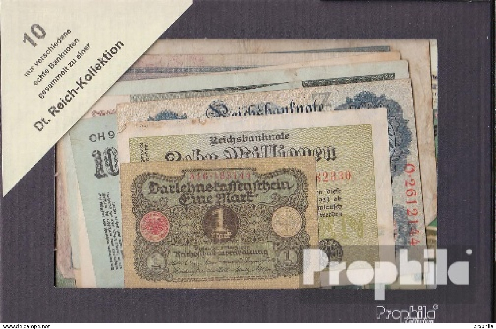 Deutsches Reich 10 Verschiedene Banknoten - Sammlungen