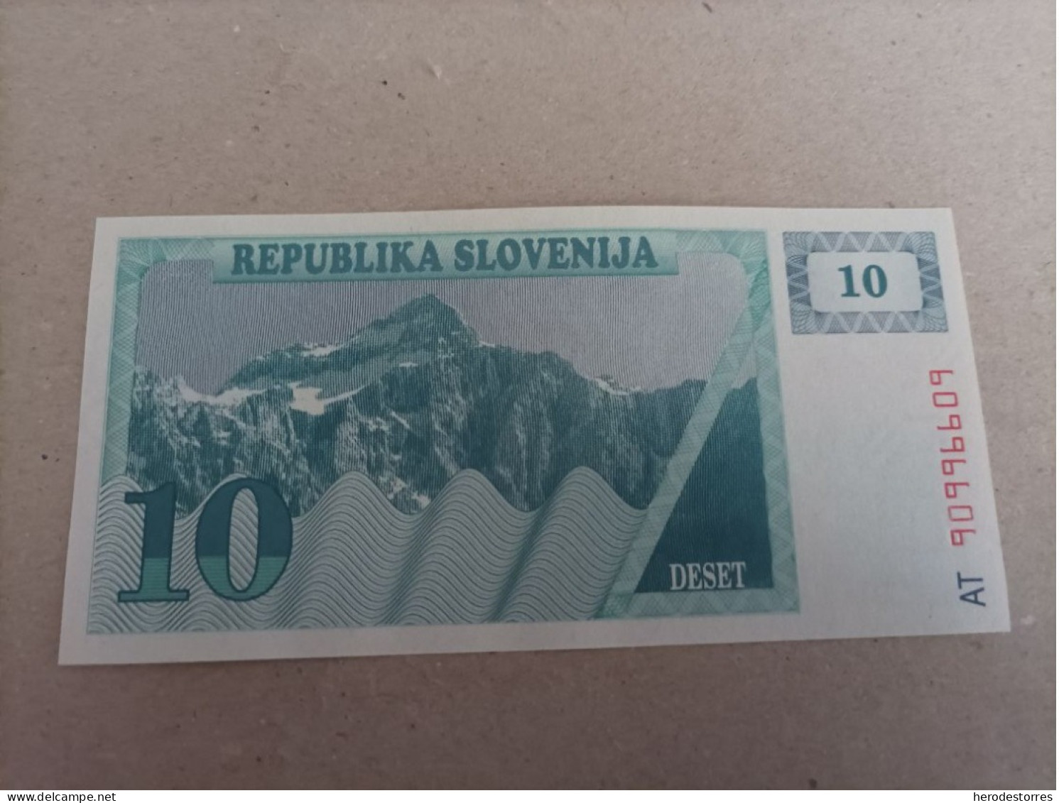 Billete De Eslovenia De 10 Tolarjev, Año 1990, UNC - Slovenië