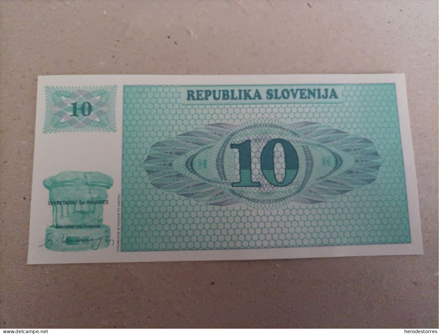 Billete De Eslovenia De 10 Tolarjev, Año 1990, UNC - Slovenia