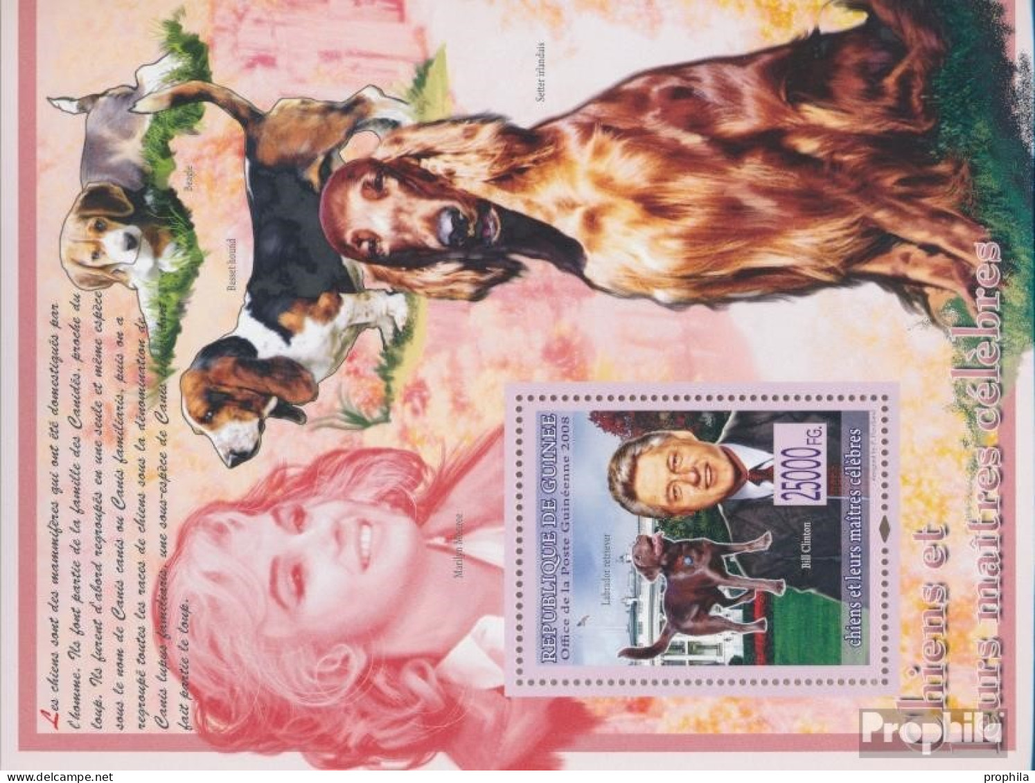 Guinea Block 1539 (kompl. Ausgabe) Postfrisch 2008 Hunde Und Ihre Besitzer - Guinée (1958-...)