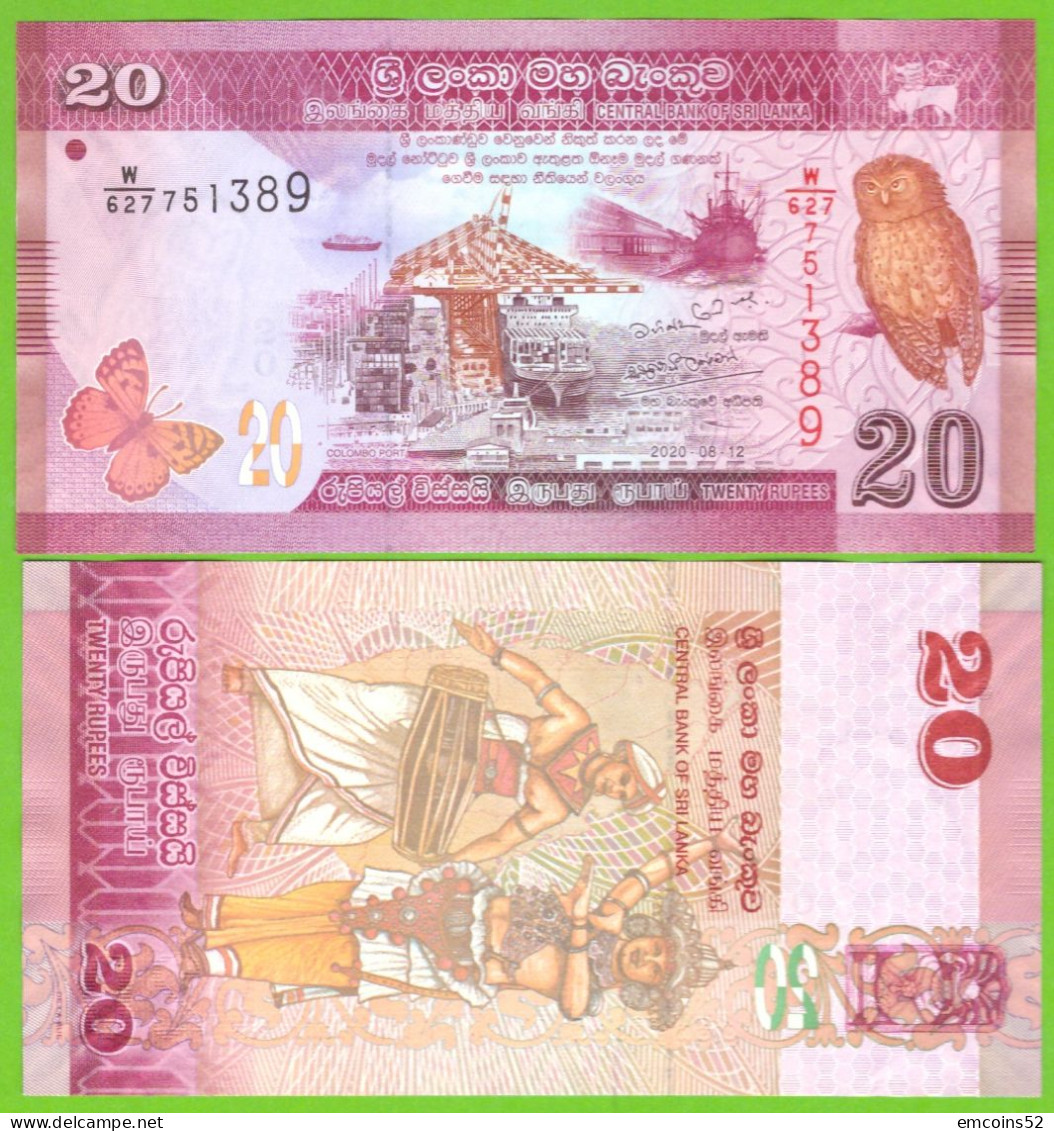 SRI LANKA 20 RUPEES 2020 P-123 UNC - Sri Lanka