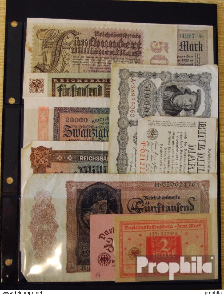 Deutsches Reich 35 Verschiedene Banknoten  Weimarer Republik - Collezioni