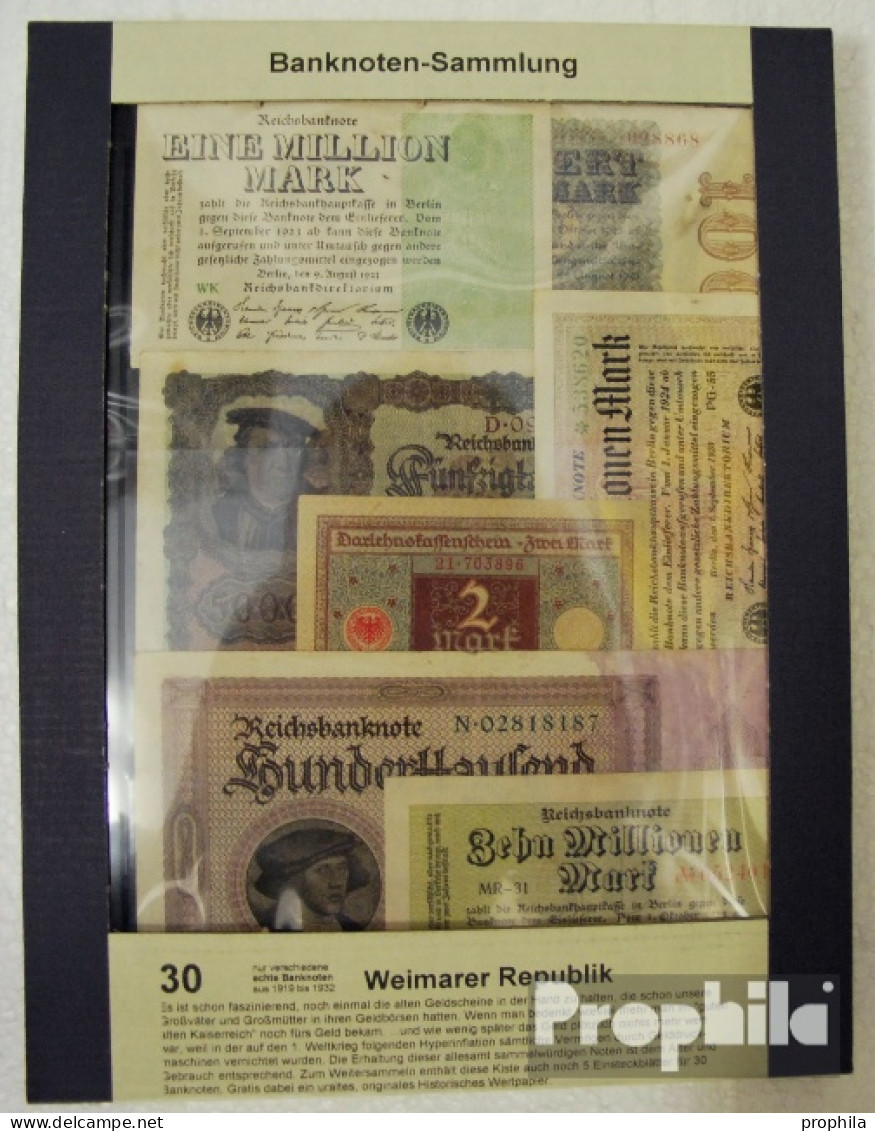 Deutsches Reich 30 Verschiedene Banknoten  Weimarer Republik - Colecciones