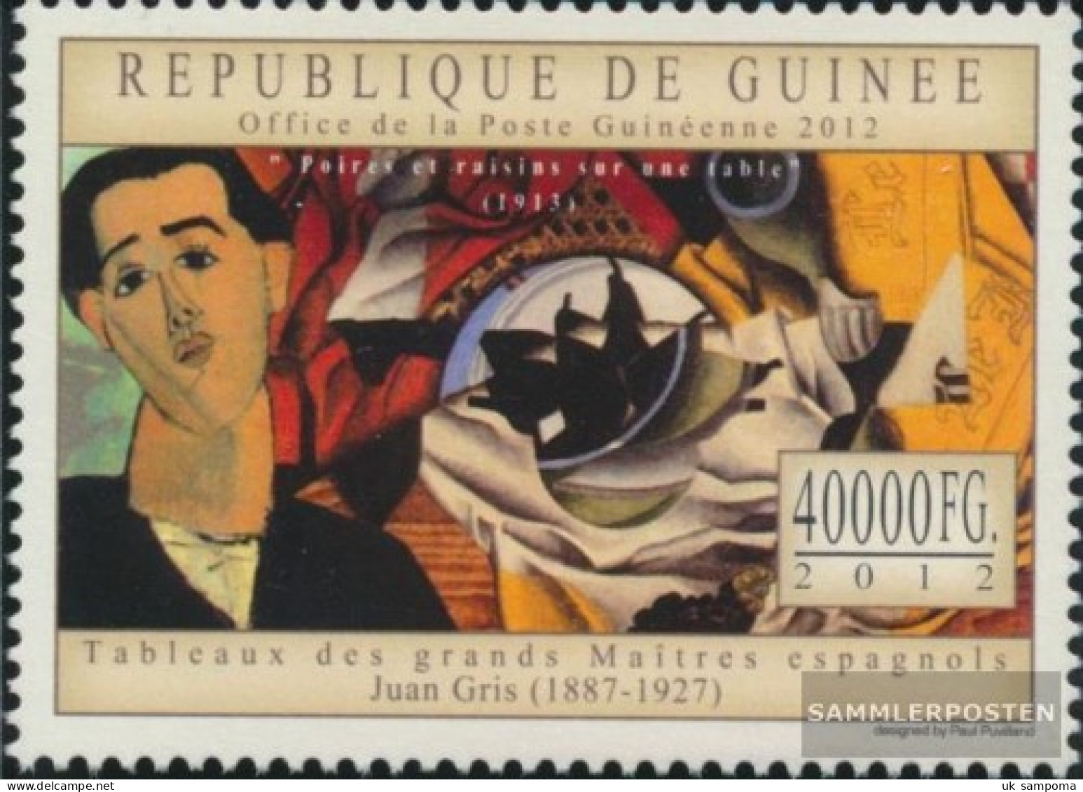 Guinea 9702 (complete. Issue) Unmounted Mint / Never Hinged 2012 Spanish Master (Juan Gris) - Guinée (1958-...)