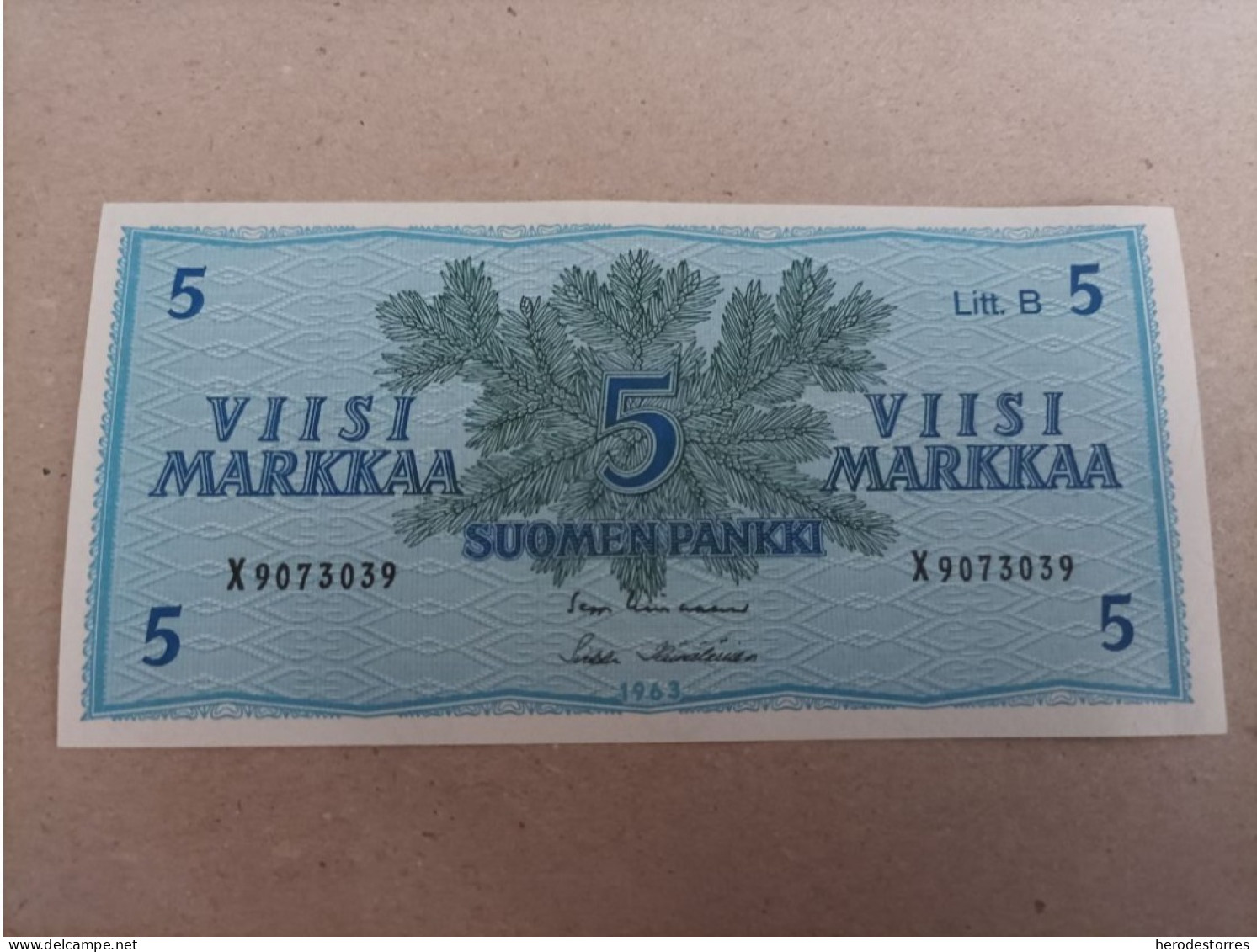 Billete De Finlandia De 5 Markkaa, Año 1963, UNC - Finnland