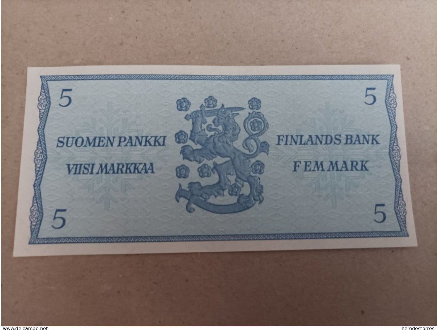 Billete De Finlandia De 5 Markkaa, Año 1963, UNC - Finlande