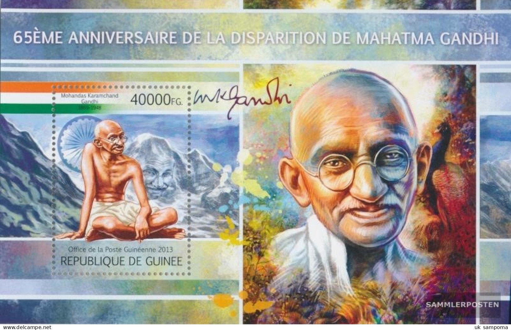 Guinea Miniature Sheet 2214 (complete. Issue) Unmounted Mint / Never Hinged 2013 Mahatma Gandhi - Guinée (1958-...)