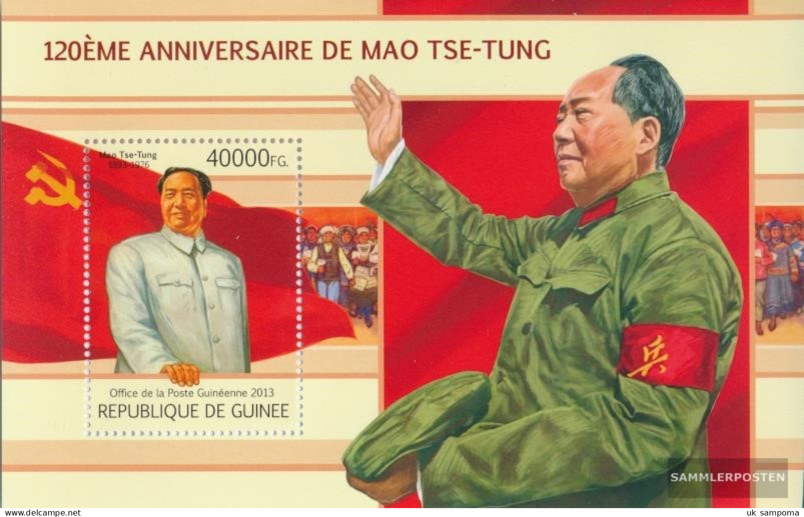 Guinea Miniature Sheet 2212 (complete. Issue) Unmounted Mint / Never Hinged 2013 Mao Tse-Tung - Guinée (1958-...)