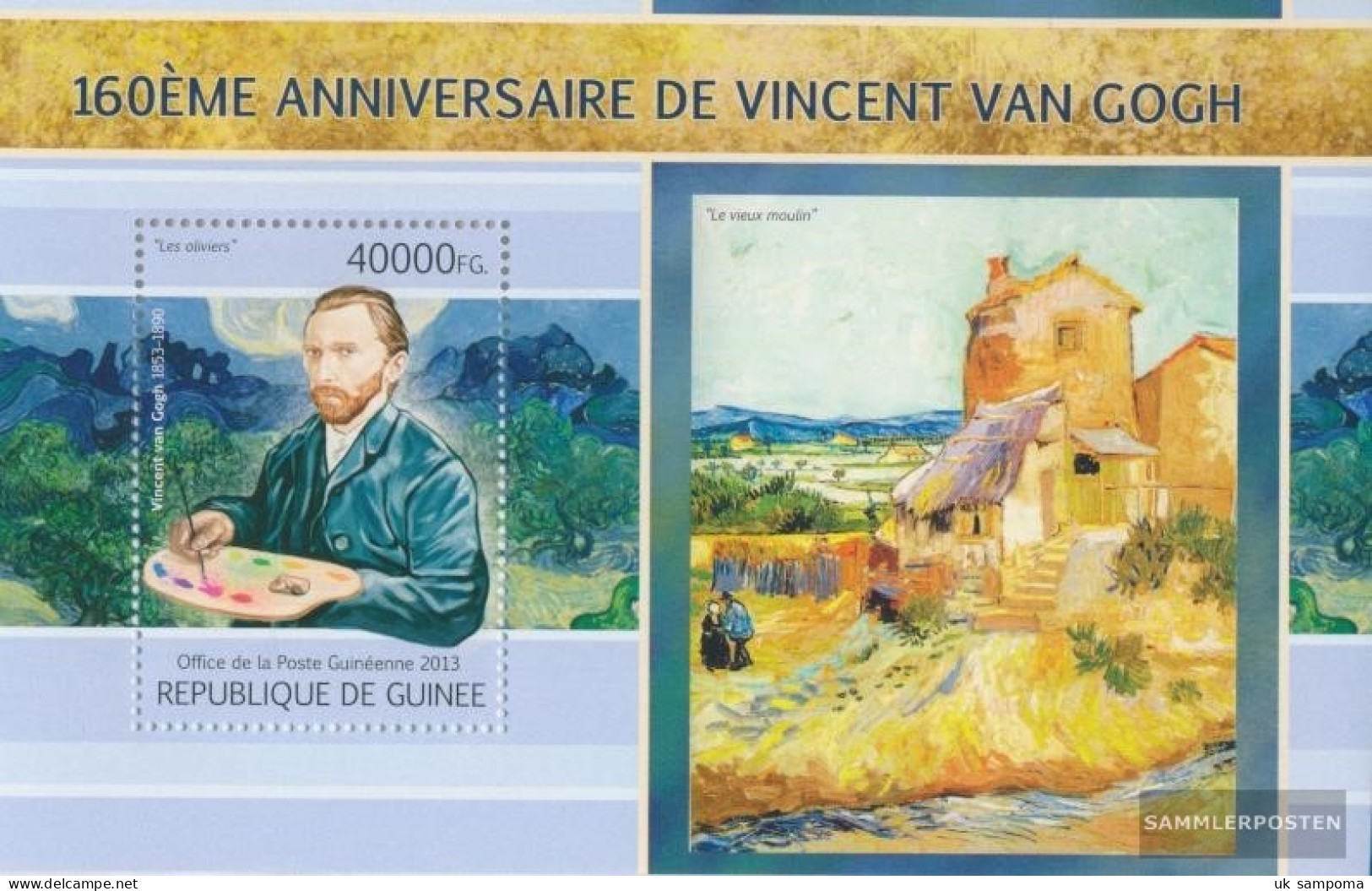 Guinea Miniature Sheet 2210 (complete. Issue) Unmounted Mint / Never Hinged 2013 Vincent Van Gogh - Guinée (1958-...)