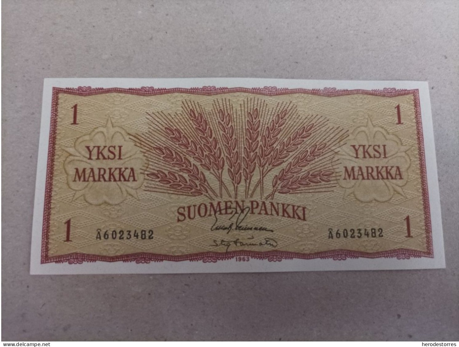 Billete De Finlandia De 1 Markkaa,serie A Especial, Año 1963, UNC - Finnland