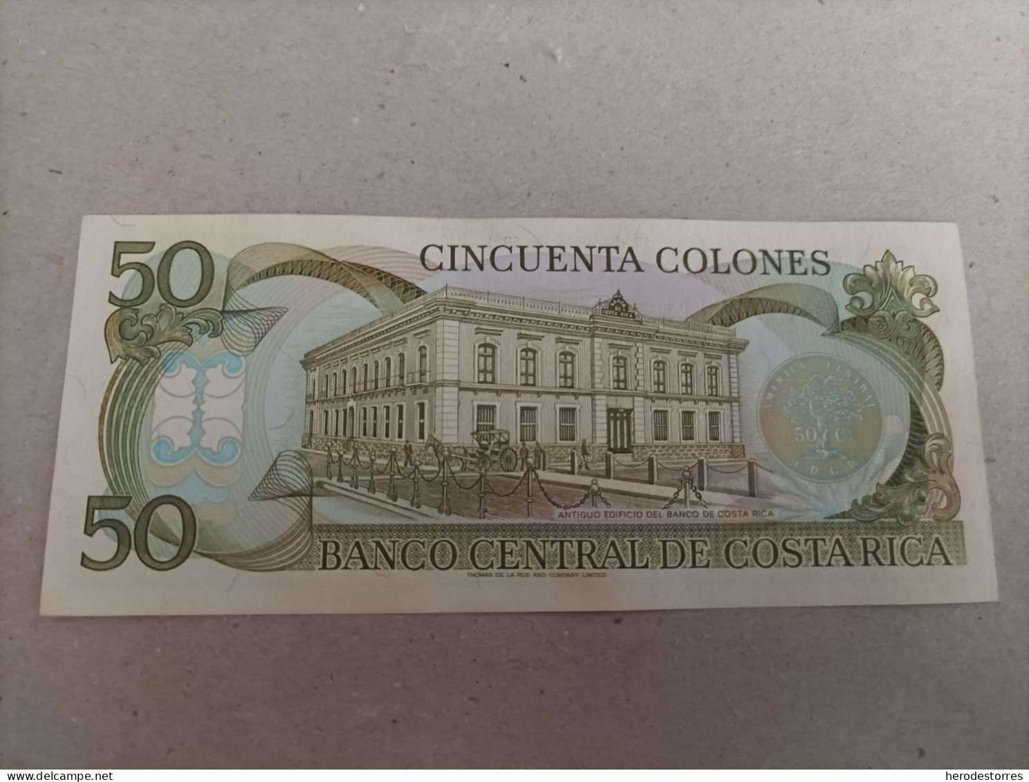 Billete De Costa Rica De 50 Colones, Año 1991, UNC - Costa Rica