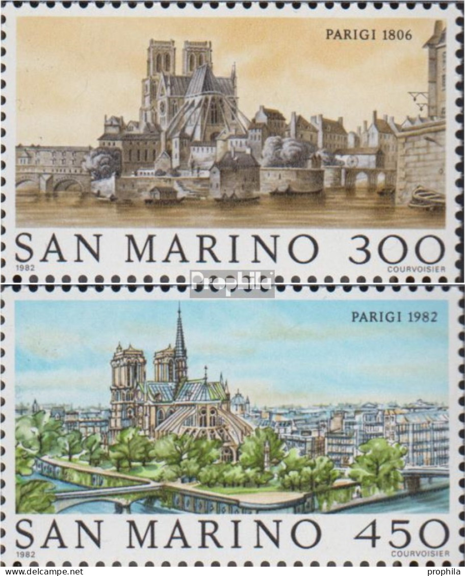 San Marino 1261-1262 (kompl.Ausg.) Postfrisch 1982 Weltstädte - Neufs