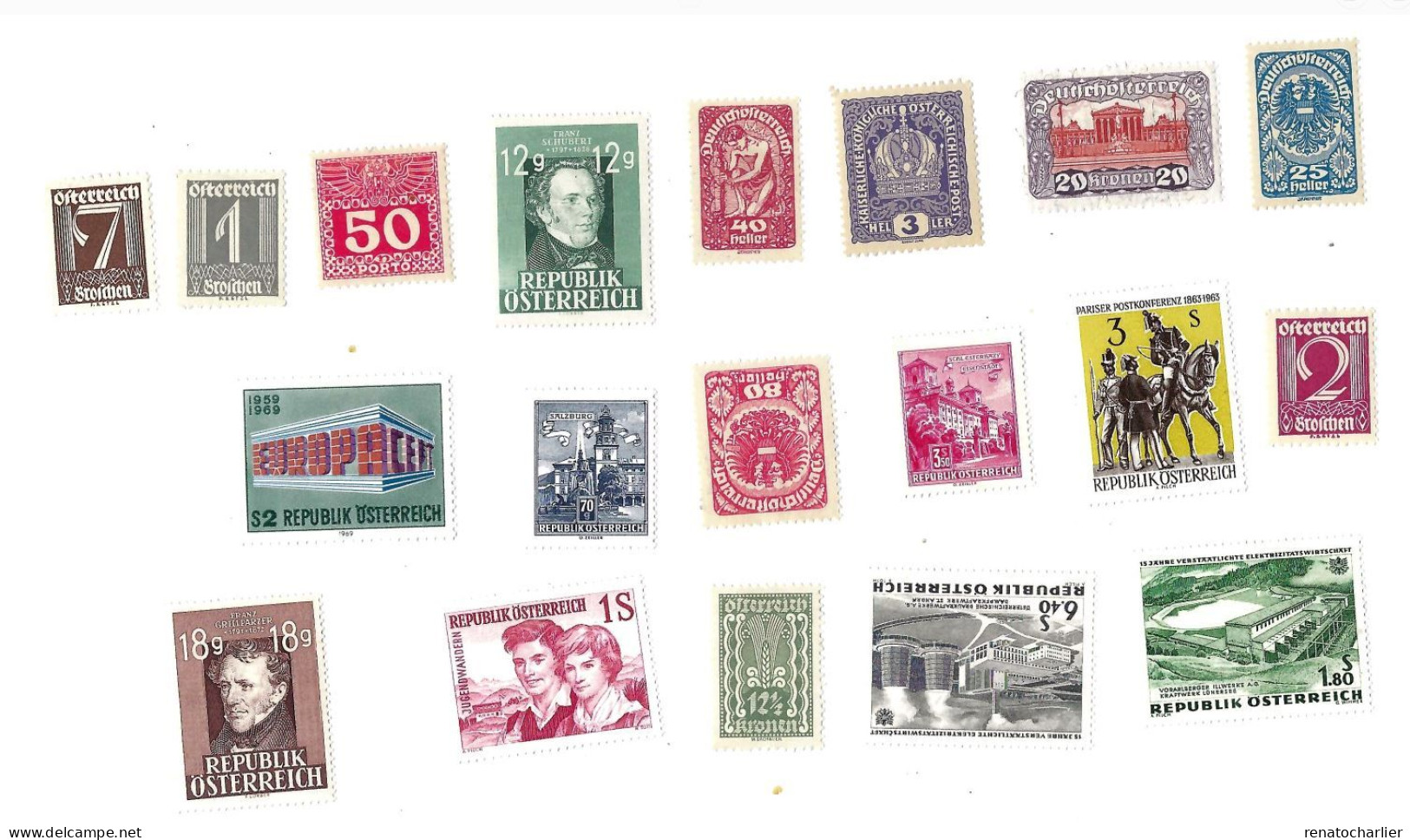 Collection De 35 Timbres MH,Neufs Avec Charnière. - Verzamelingen