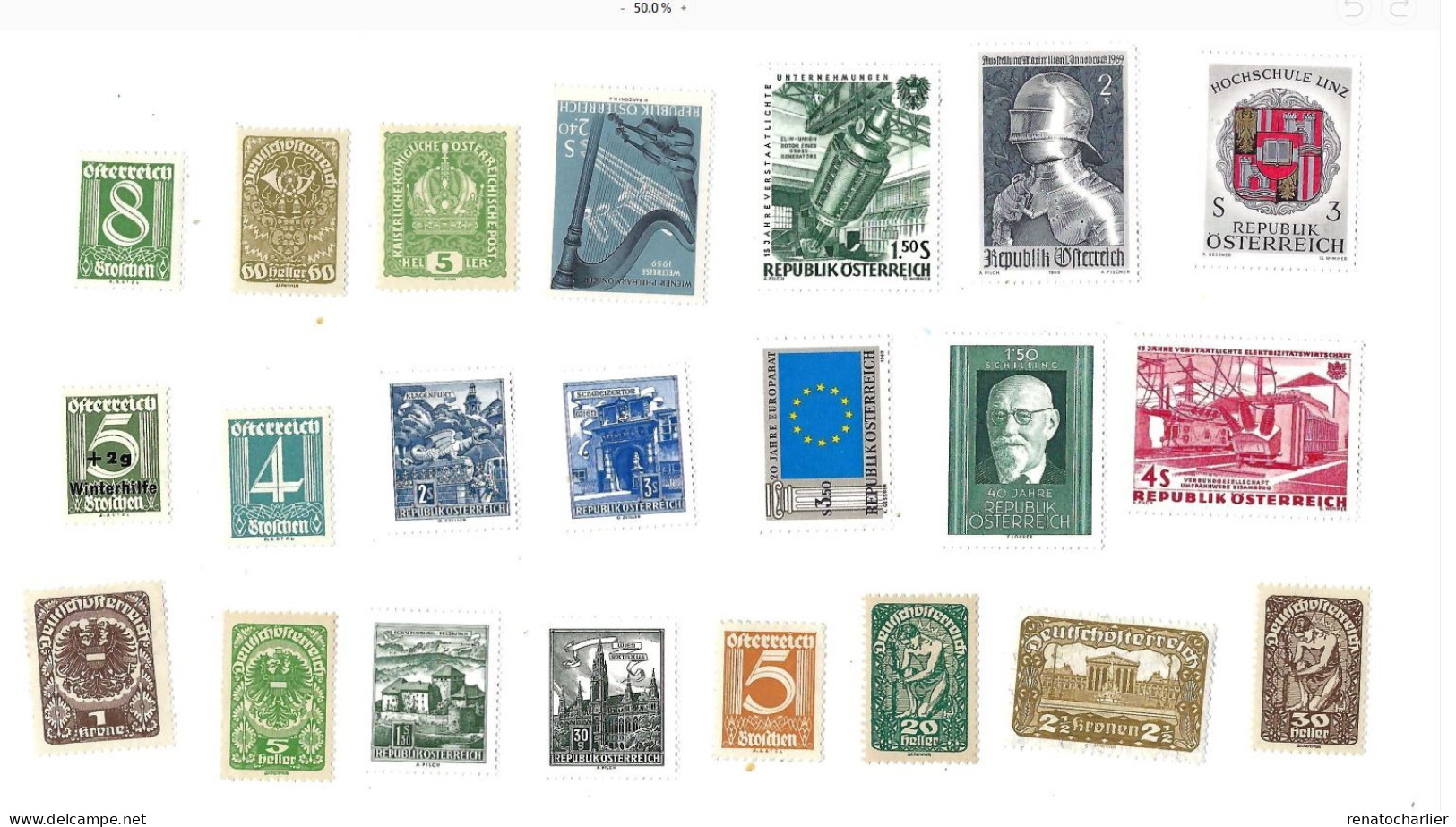 Collection De 35 Timbres MH,Neufs Avec Charnière. - Collections