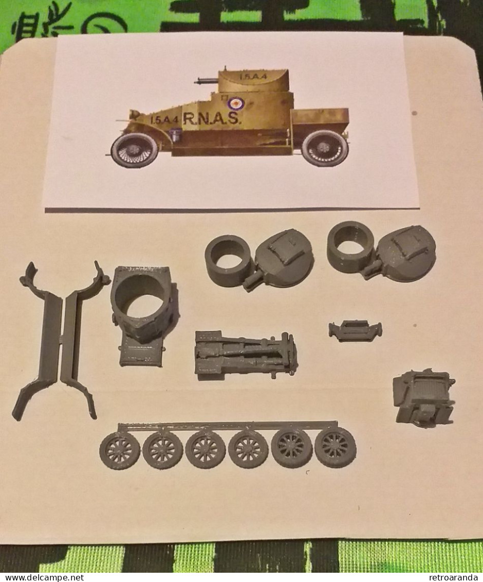 Kit Maqueta Para Montar Y Pintar - Vehículo Militar - Lanchester 4 × 2 . WWI . - Véhicules Militaires