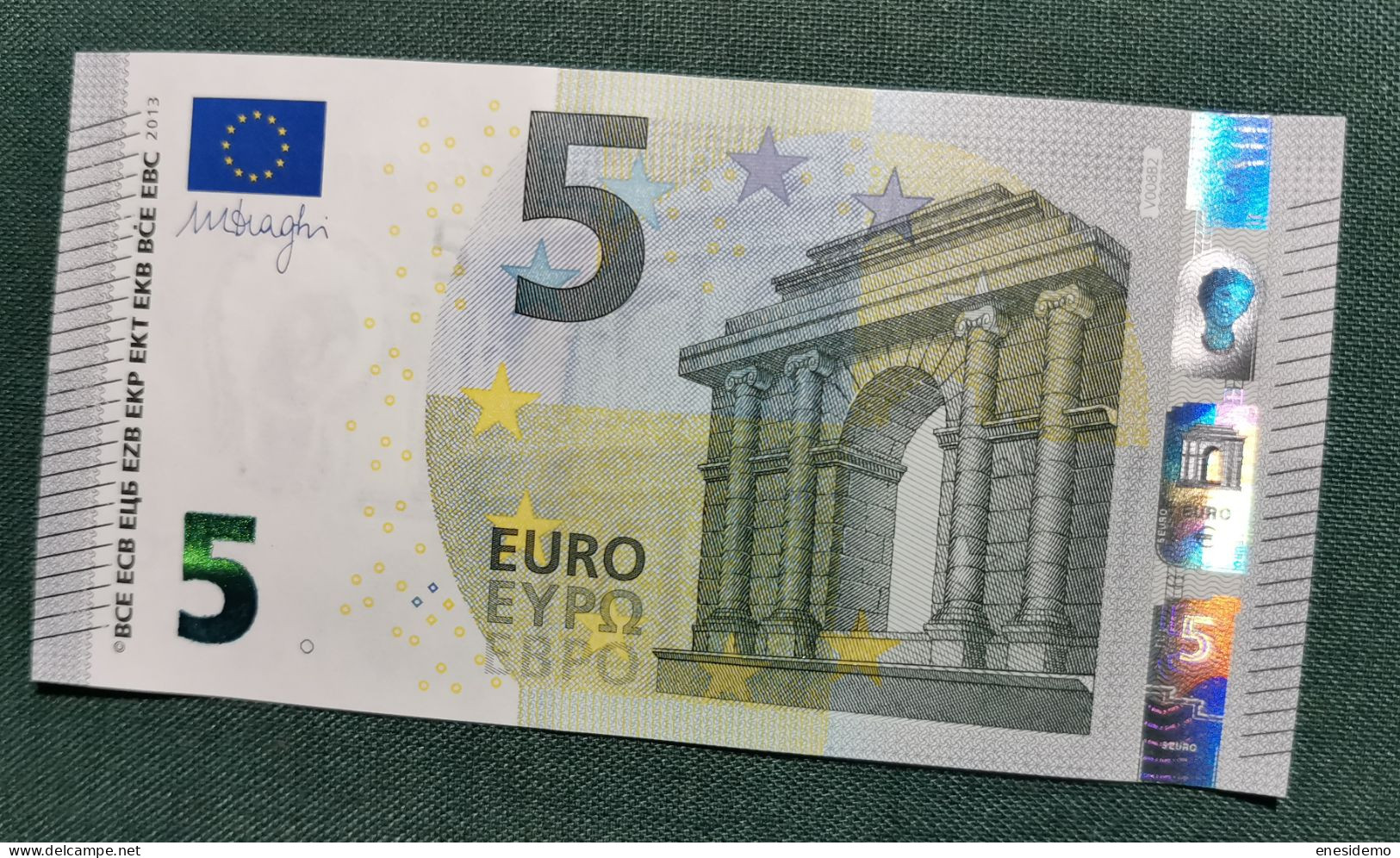 5 EURO SPAIN 2013 DRAGHI V008B2 VB SC FDS UNC. ONLY FOUR ODD NUMBERS - 5 Euro