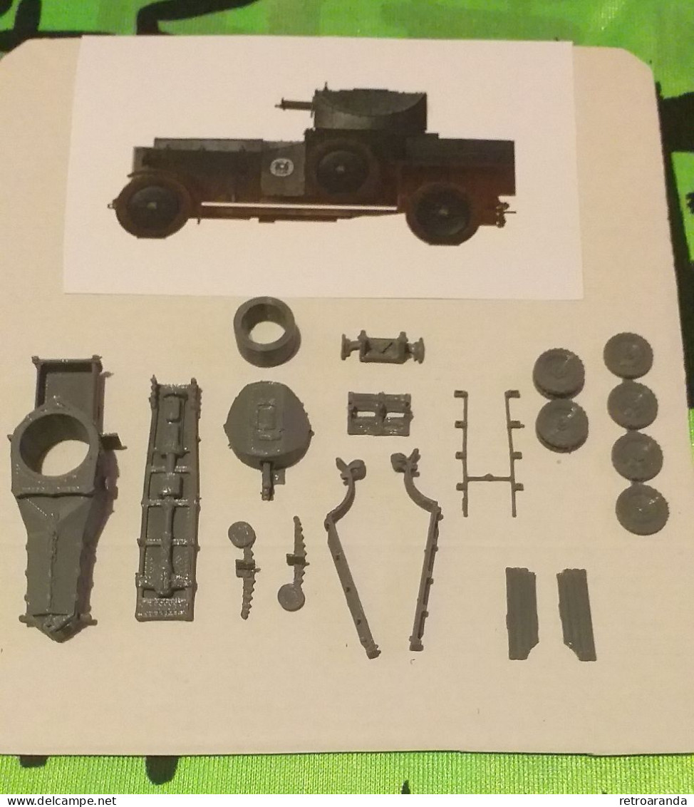 Kit Maqueta Para Montar Y Pintar - Vehículo Militar - Rolls-Royce Armoured Car 1914 . WWII. - Véhicules Militaires
