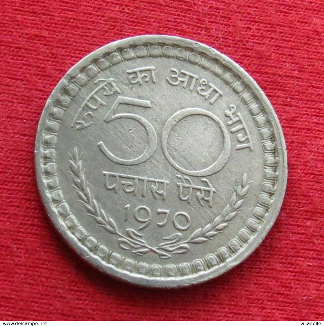 India 50 Paise 1970 C KM# 58.2 *V2T Calcutta Inde Indien Indies Indes - Inde