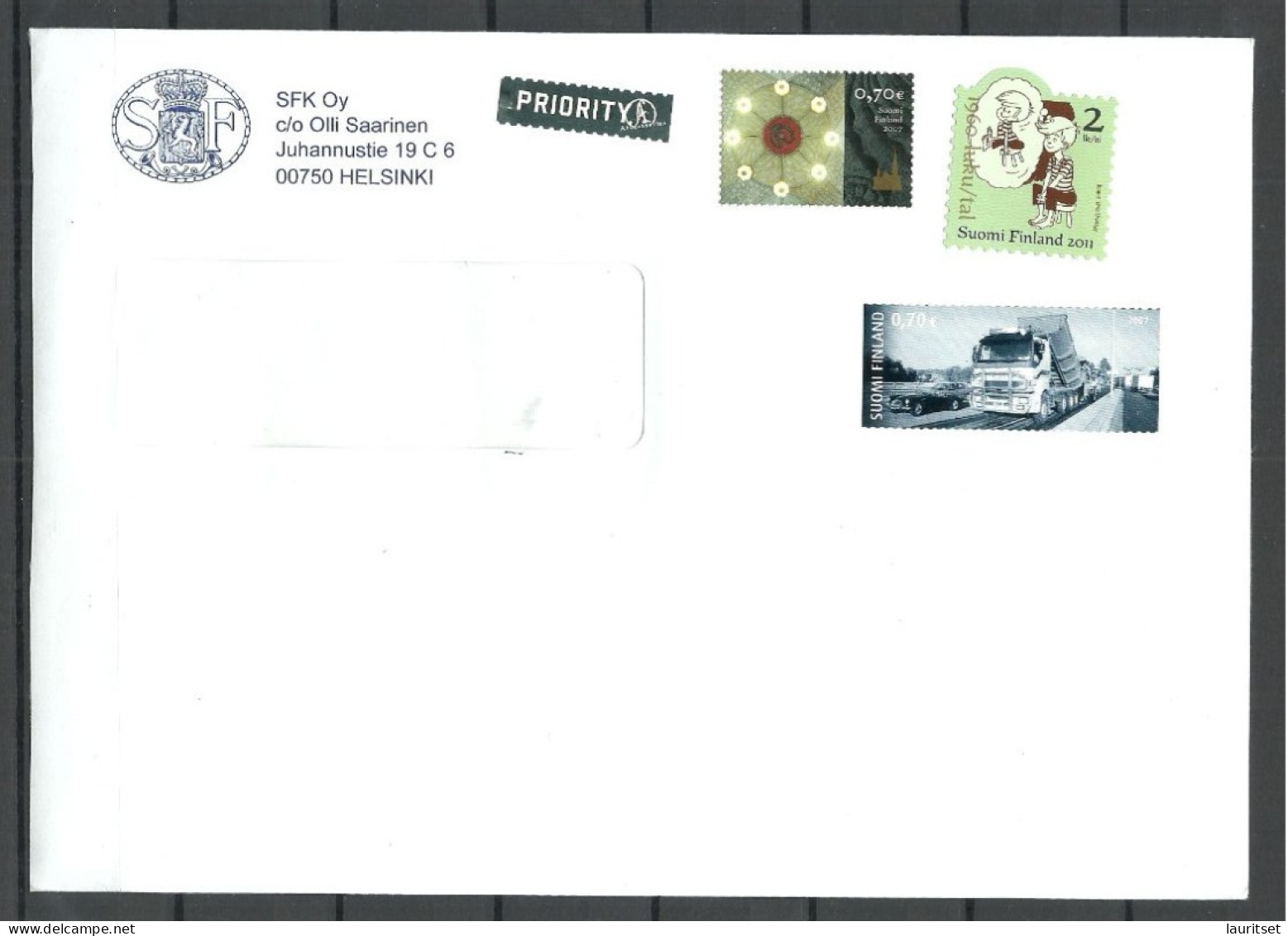 FINNLAND Finland 2022 Air Mail Cover To Estonia Stamps Not Cancelled (mint) Truck Car Auto - Lettres & Documents