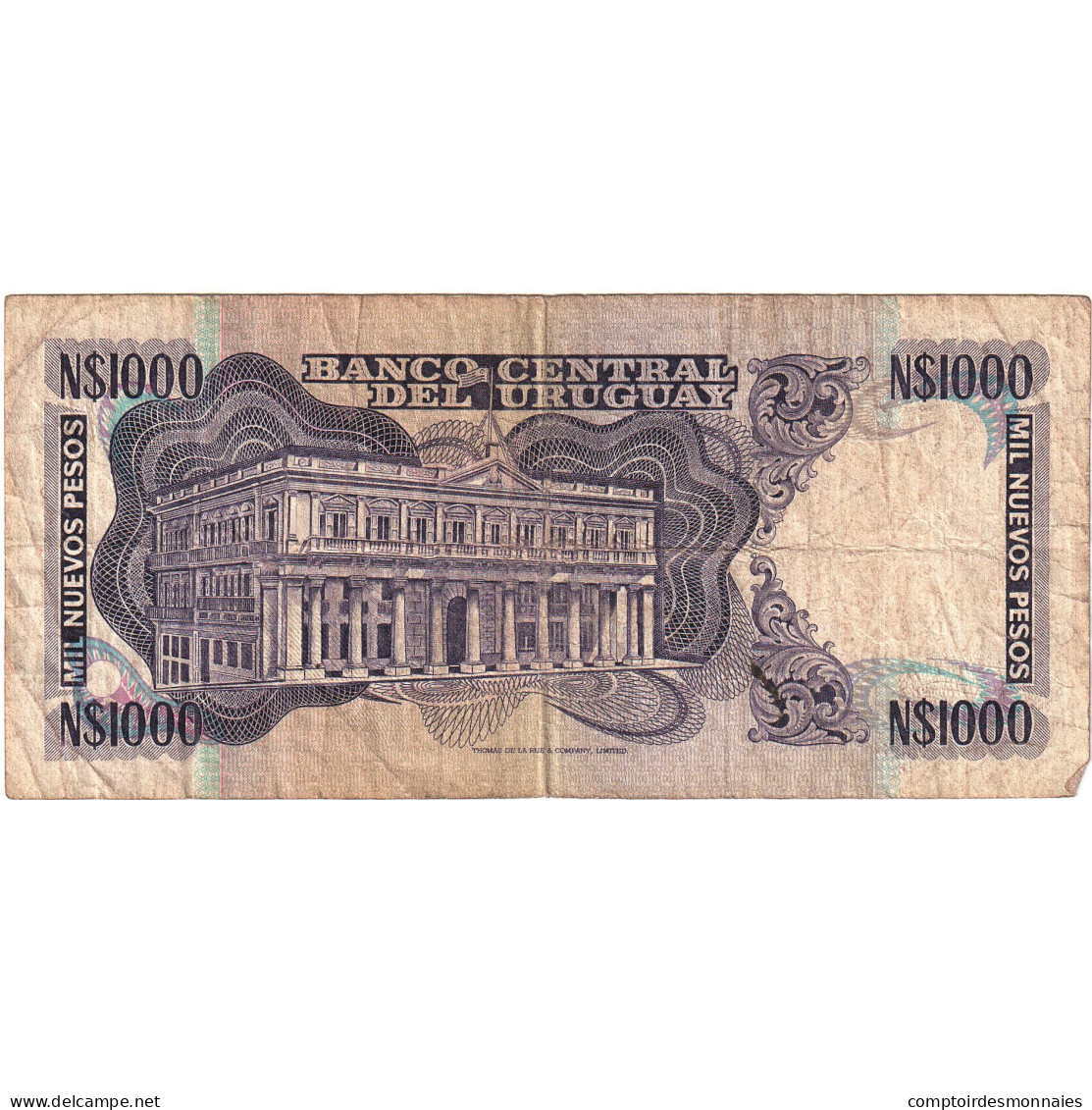 Billet, Uruguay, 1000 Nuevos Pesos, KM:64a, TB+ - Uruguay