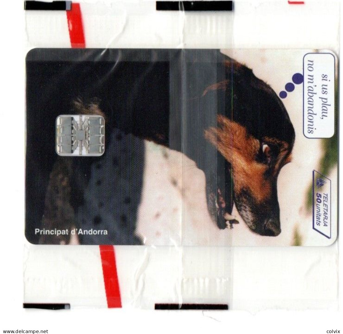 ANDORRE TELECARTE REF PHONECOTE AND68 50U Date 01/97 CHIEN 10 000 Ex BLISTER MINT - Andorre