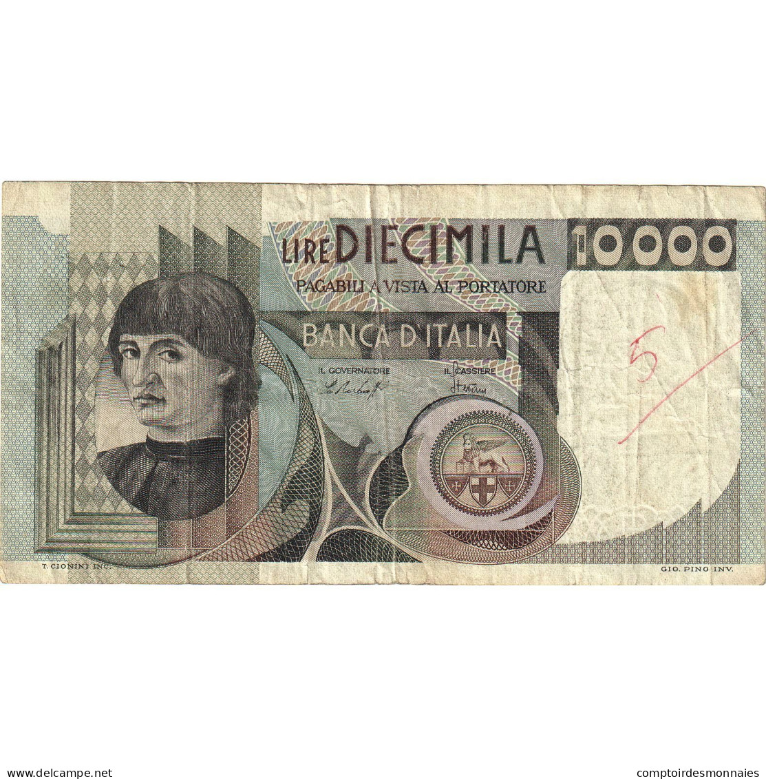Billet, Italie, 10,000 Lire, 1978, 1978-08-25, KM:106c, TB - 10000 Liras